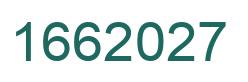 Number 1662027 green image