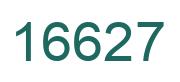 Number 16627 green image