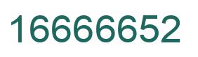 Number 16666652 green image