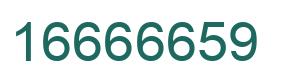 Number 16666659 green image