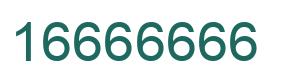 Number 16666666 green image