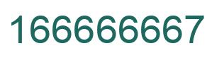 Number 166666667 green image
