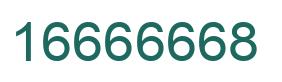 Number 16666668 green image