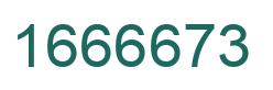 Number 1666673 green image