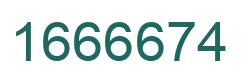 Number 1666674 green image