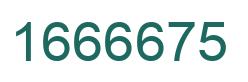 Number 1666675 green image