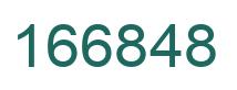 Number 166848 green image