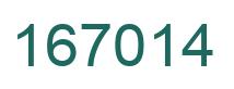 Number 167014 green image