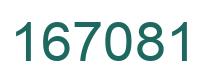 Number 167081 green image