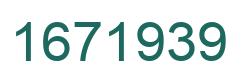 Número 1671939 imagen verde