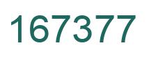 Number 167377 green image