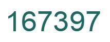 Number 167397 green image