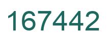 Number 167442 green image