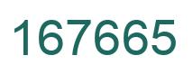 Number 167665 green image