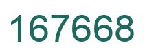 Number 167668 green image