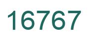 Number 16767 green image