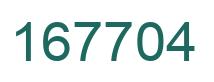 Number 167704 green image