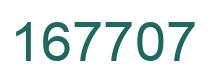 Number 167707 green image