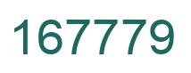 Number 167779 green image