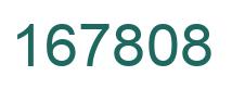 Number 167808 green image