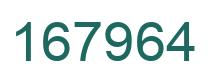 Number 167964 green image