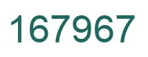 Number 167967 green image