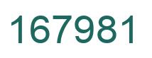 Number 167981 green image