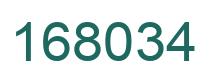Number 168034 green image