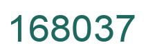 Number 168037 green image