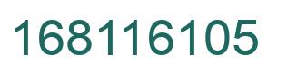 Number 168116105 green image