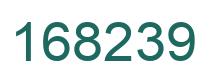 Number 168239 green image