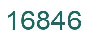 Number 16846 green image
