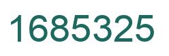 Número 1685325 imagen verde