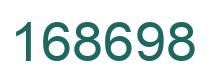 Number 168698 green image