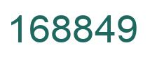 Number 168849 green image