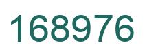 Number 168976 green image
