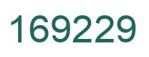 Number 169229 green image