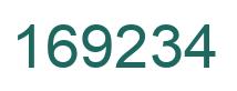 Number 169234 green image
