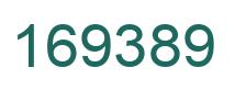 Number 169389 green image