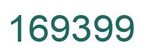 Number 169399 green image