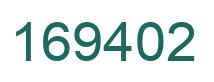 Number 169402 green image