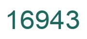 Number 16943 green image