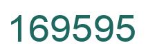 Number 169595 green image