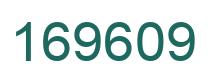 Number 169609 green image
