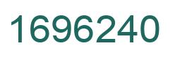 Number 1696240 green image