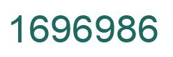 Number 1696986 green image