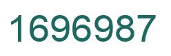 Number 1696987 green image