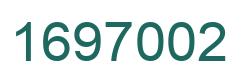 Number 1697002 green image