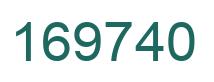 Number 169740 green image