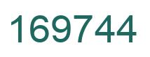 Number 169744 green image